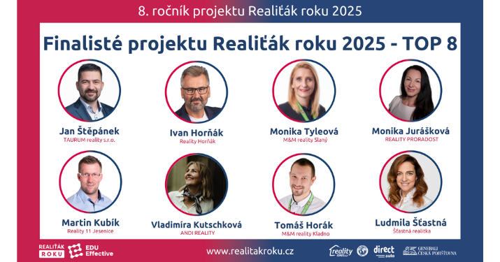 TOP 8 finalistů projektu Realiťák roku 2025