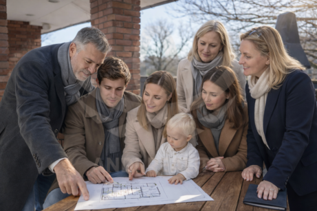 Rodina vybírá nový dům